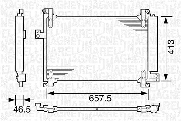 MAGNETI MARELLI Конденсатор, кондиционер 350203161000